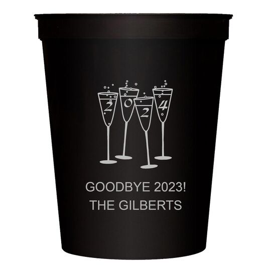 2024 New Years Glasses Stadium Cups